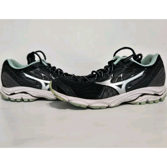 Mizuno Shoes - Mizuno Wave Inspire‎ 14 Womens Sz 6.5 Black Teal Athletic Running Shoes Sneakers